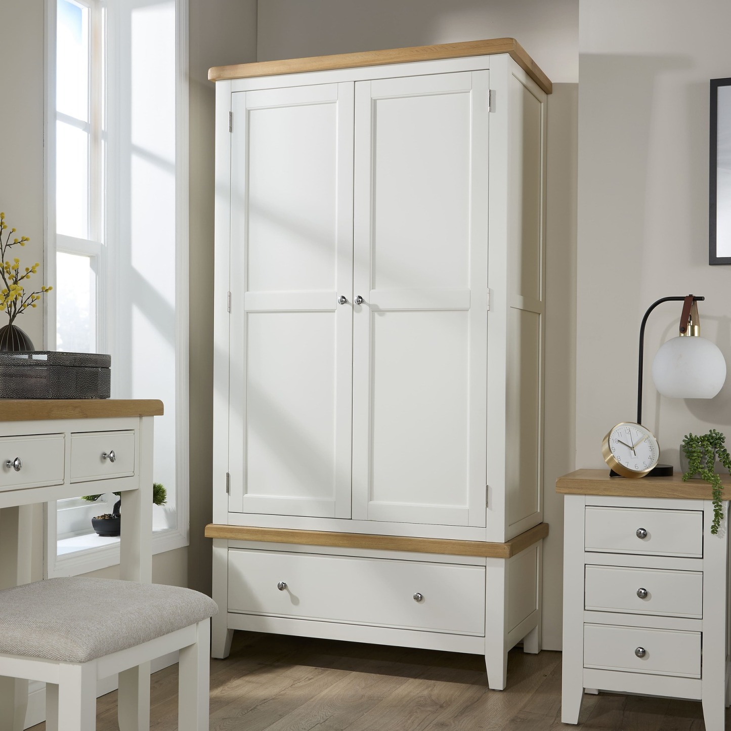 Easton White 2 Door Wardrobe