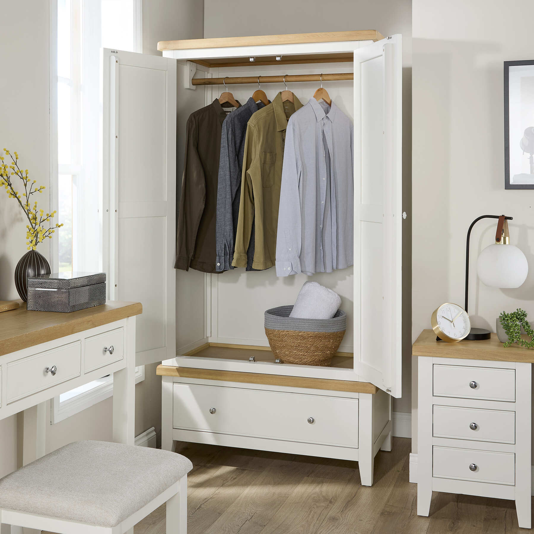 Easton White 2 Door Wardrobe