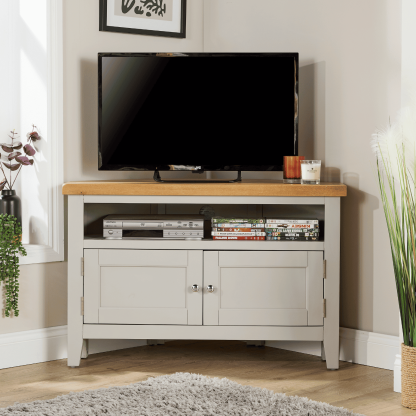 Easton White Corner TV Unit