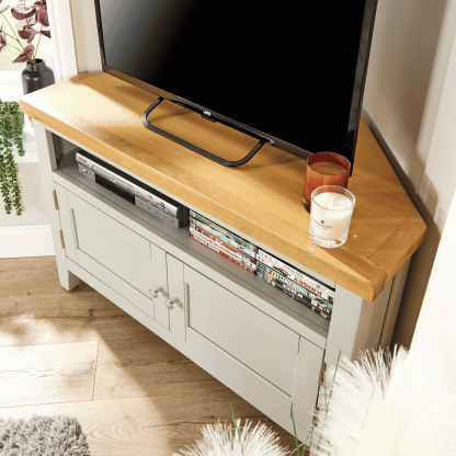 Easton White Corner TV Unit