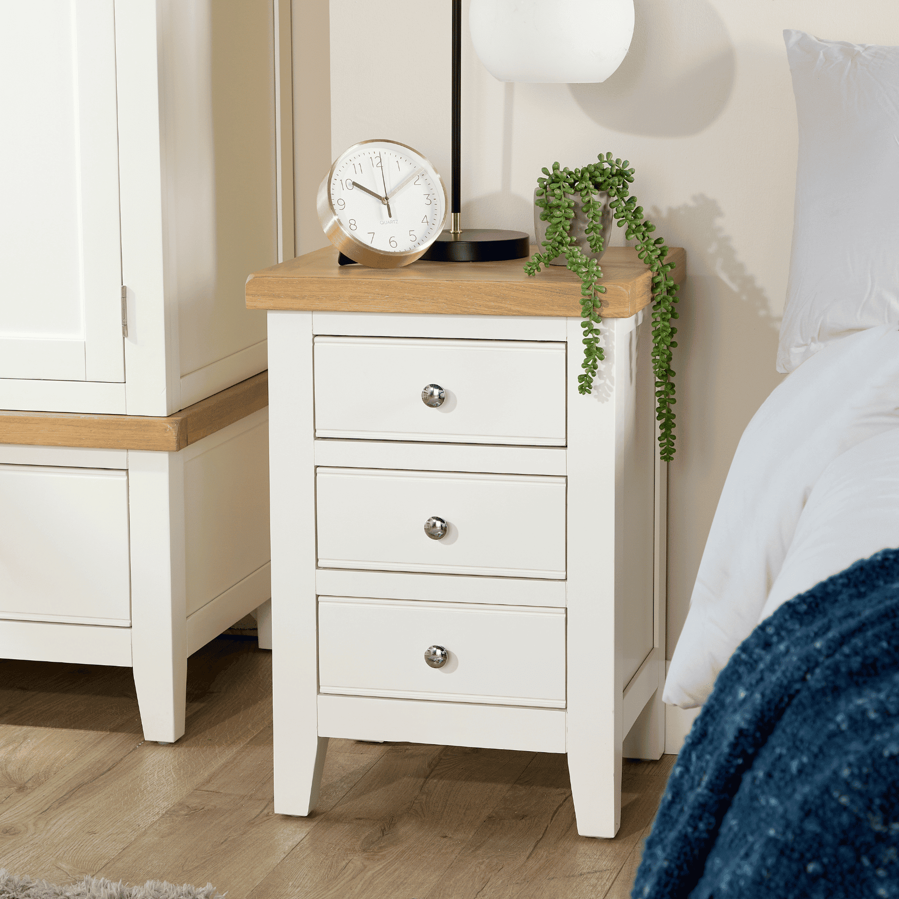 Easton White Large Bedside