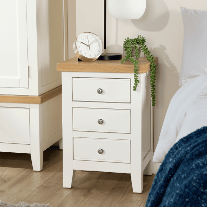 Easton White Large Bedside