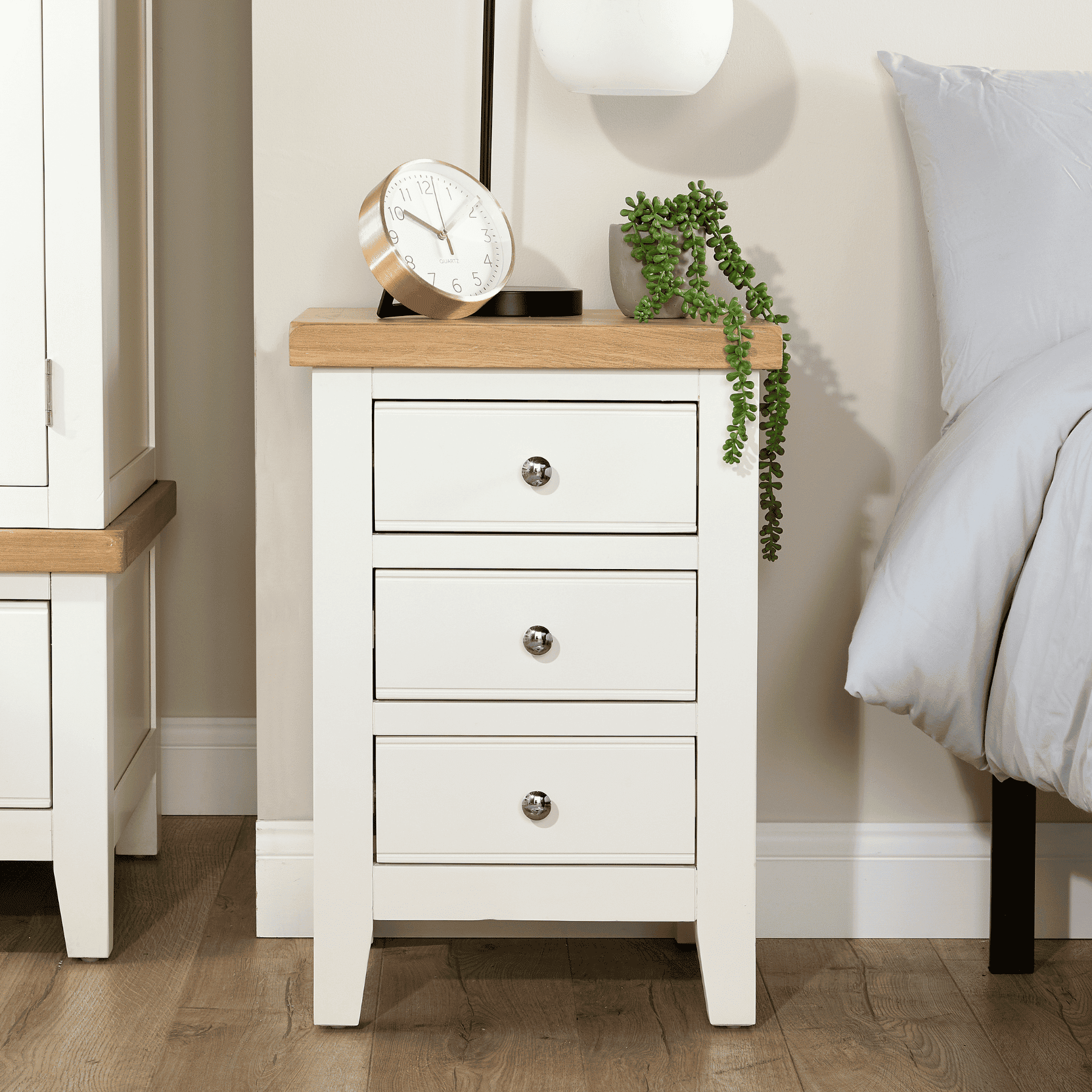 Easton White Large Bedside