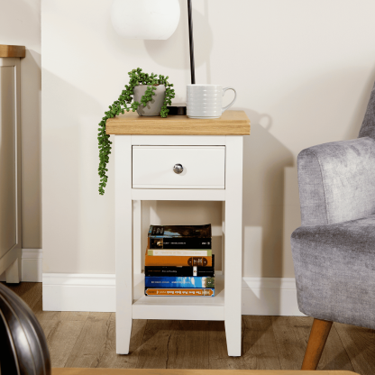 Easton White Lamp Table