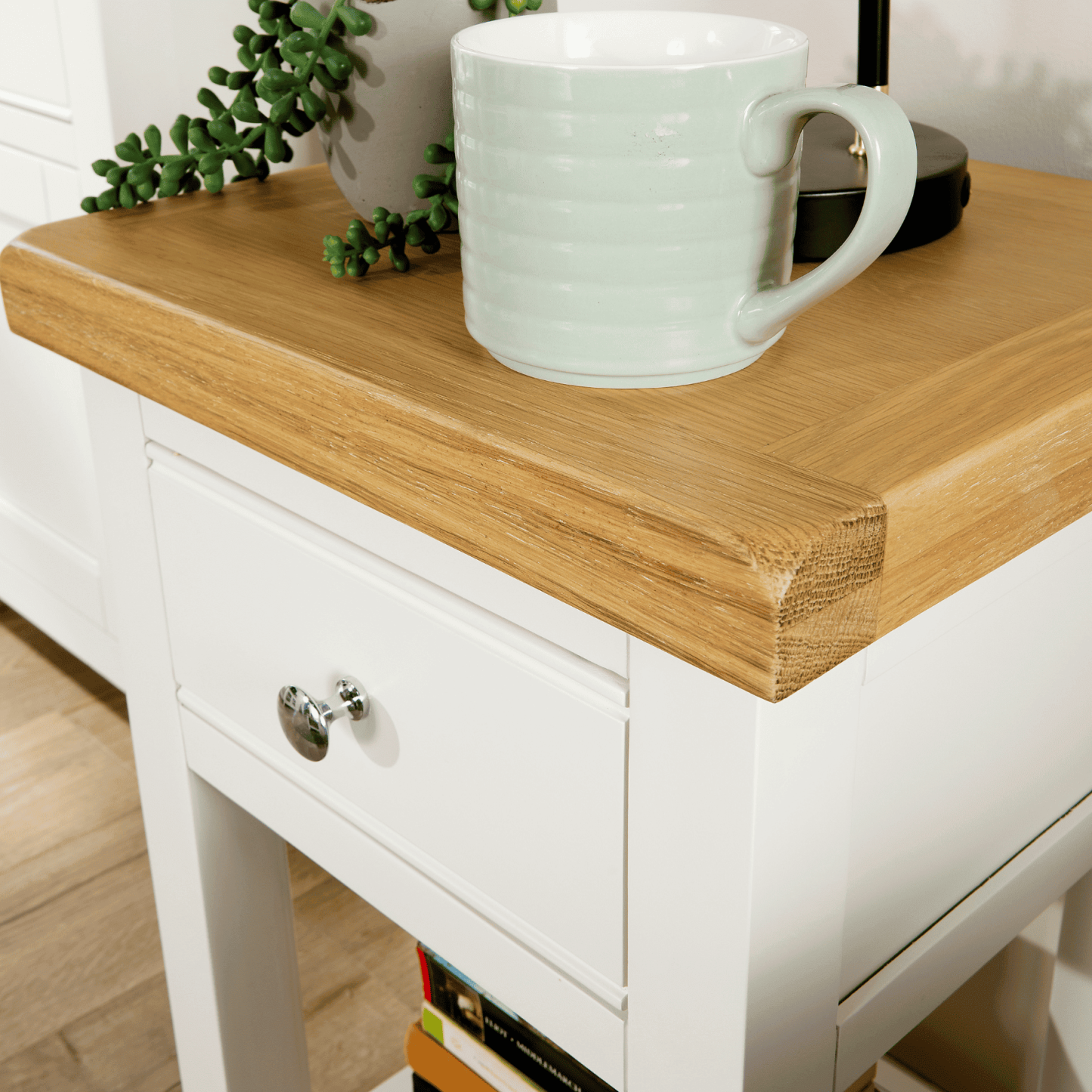 Easton White Lamp Table