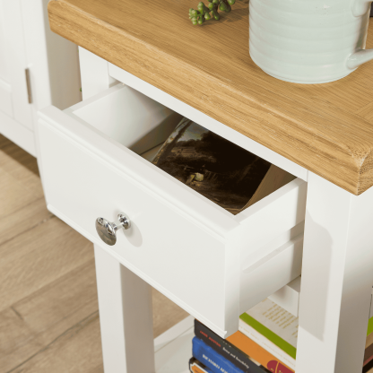 Easton White Lamp Table