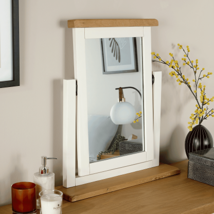 Easton White Trinket Mirror
