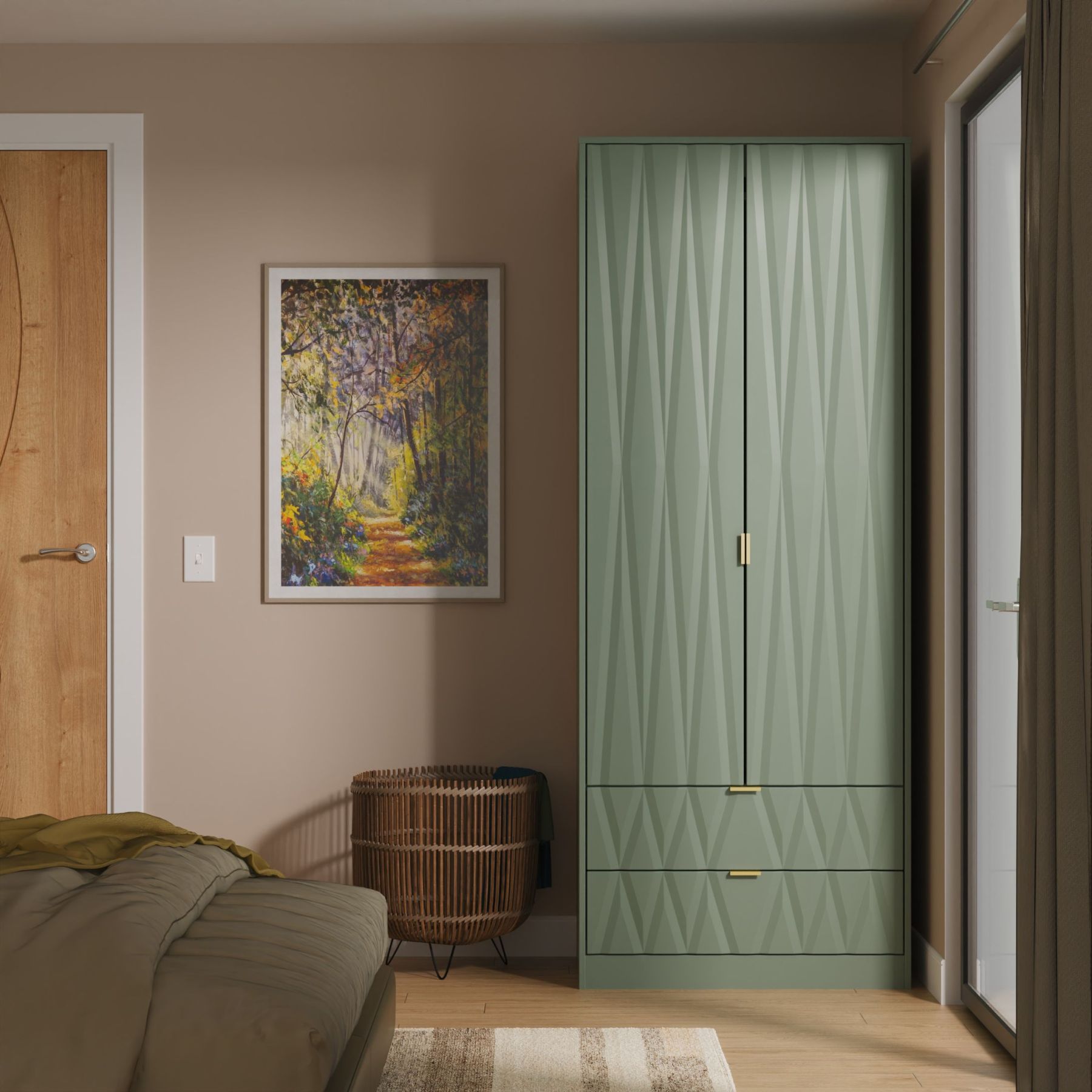 Elegance 2 Drawer Wardrobe