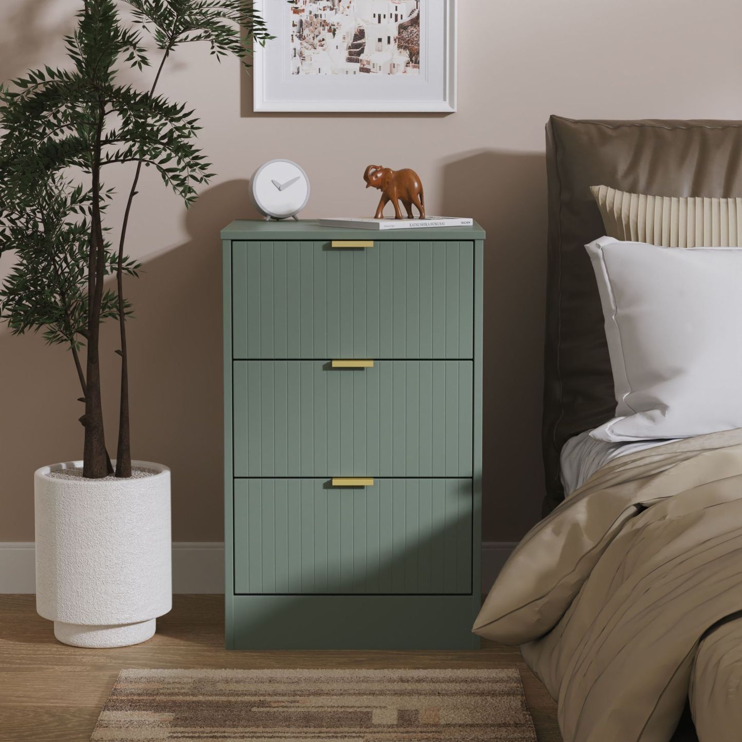 Bliss 3 Drawer Bedside
