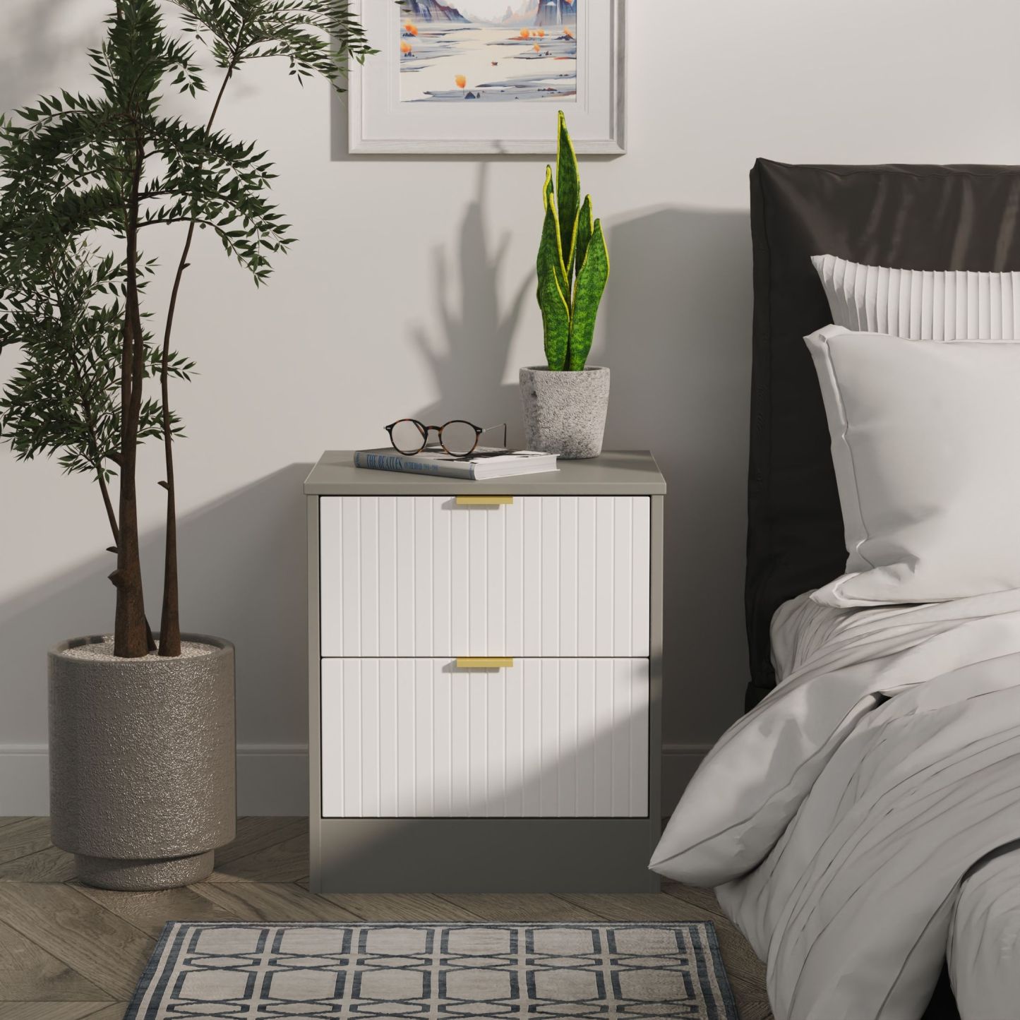 Bliss 2 Drawer Bedside