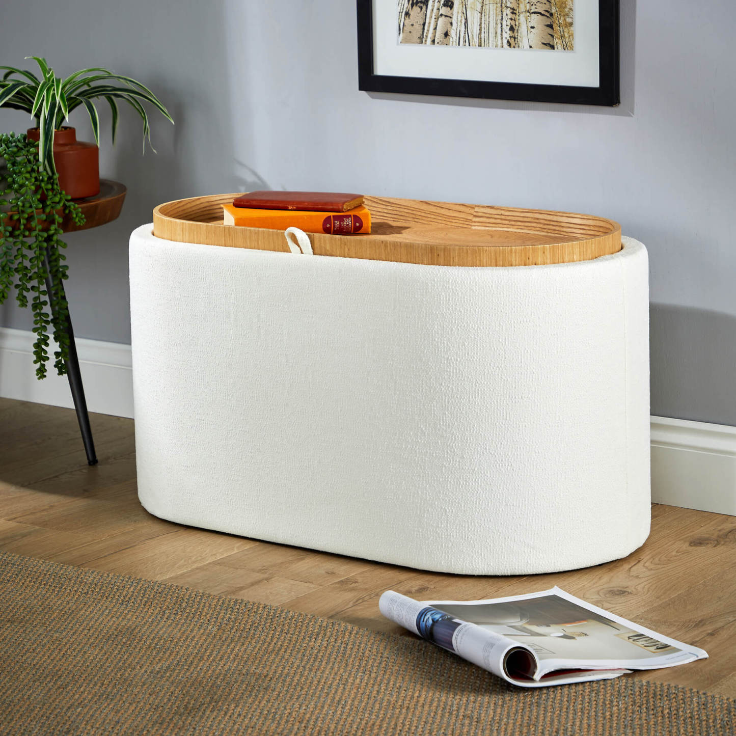 Merida Ottoman with Tray