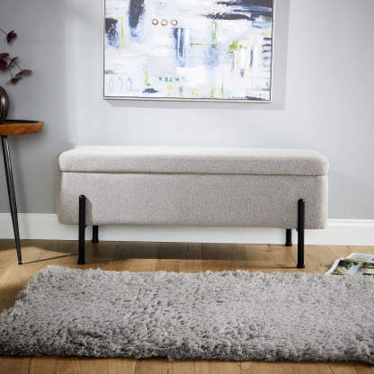 Oasis Velvet Storage Ottoman