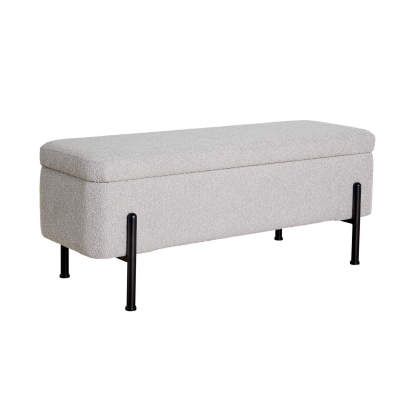Oasis Velvet Storage Ottoman