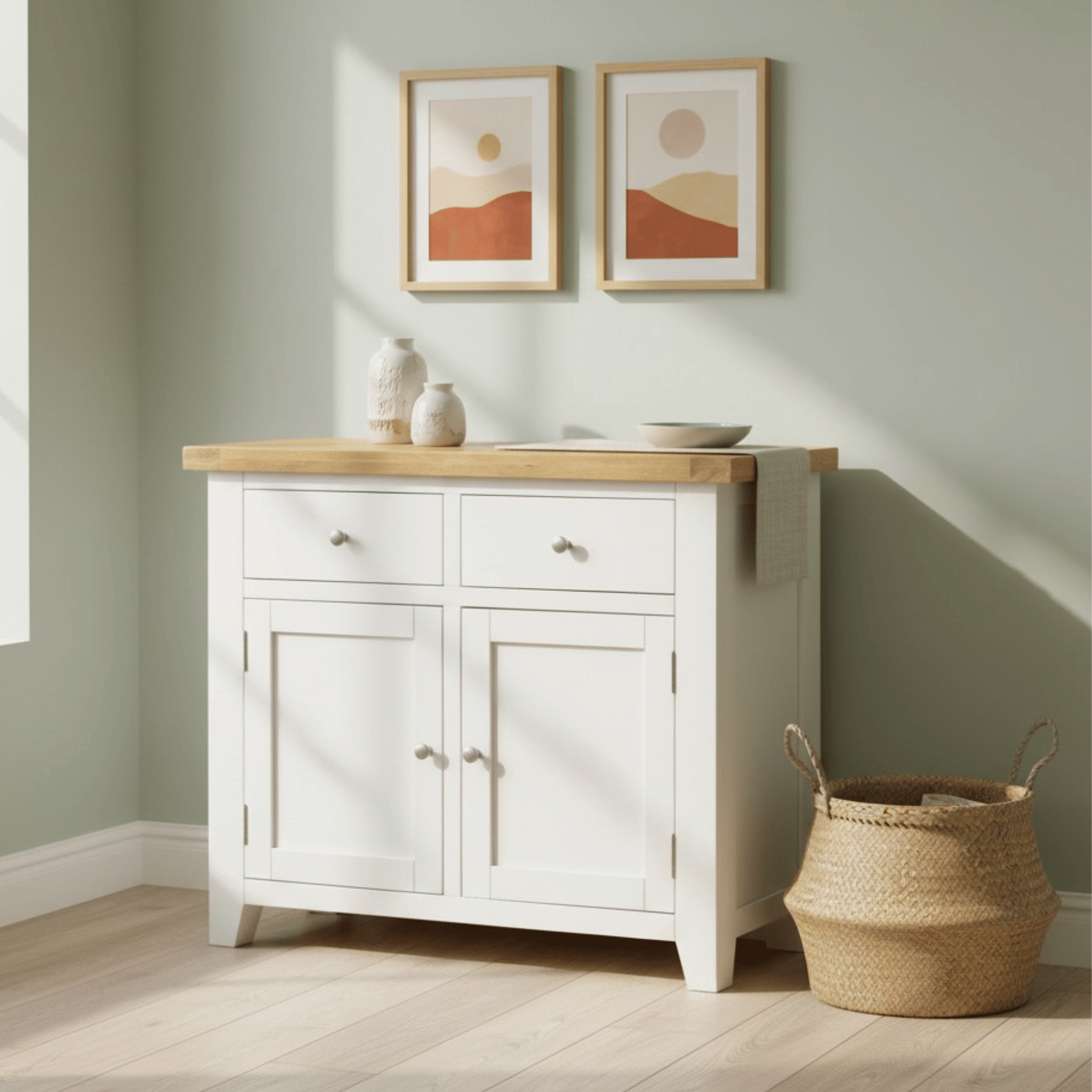 Melbourne 2 Door Solid Wooden Storage Sideboard
