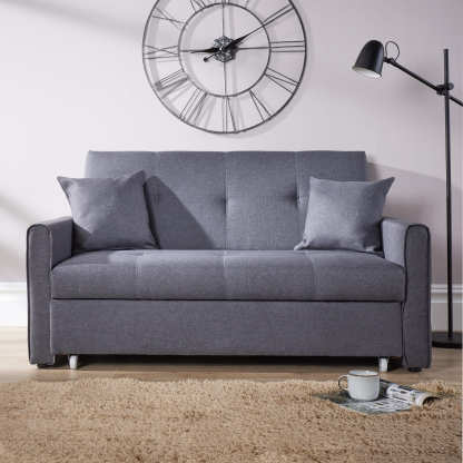 Charleston Linen Dark Grey Sofa Bed