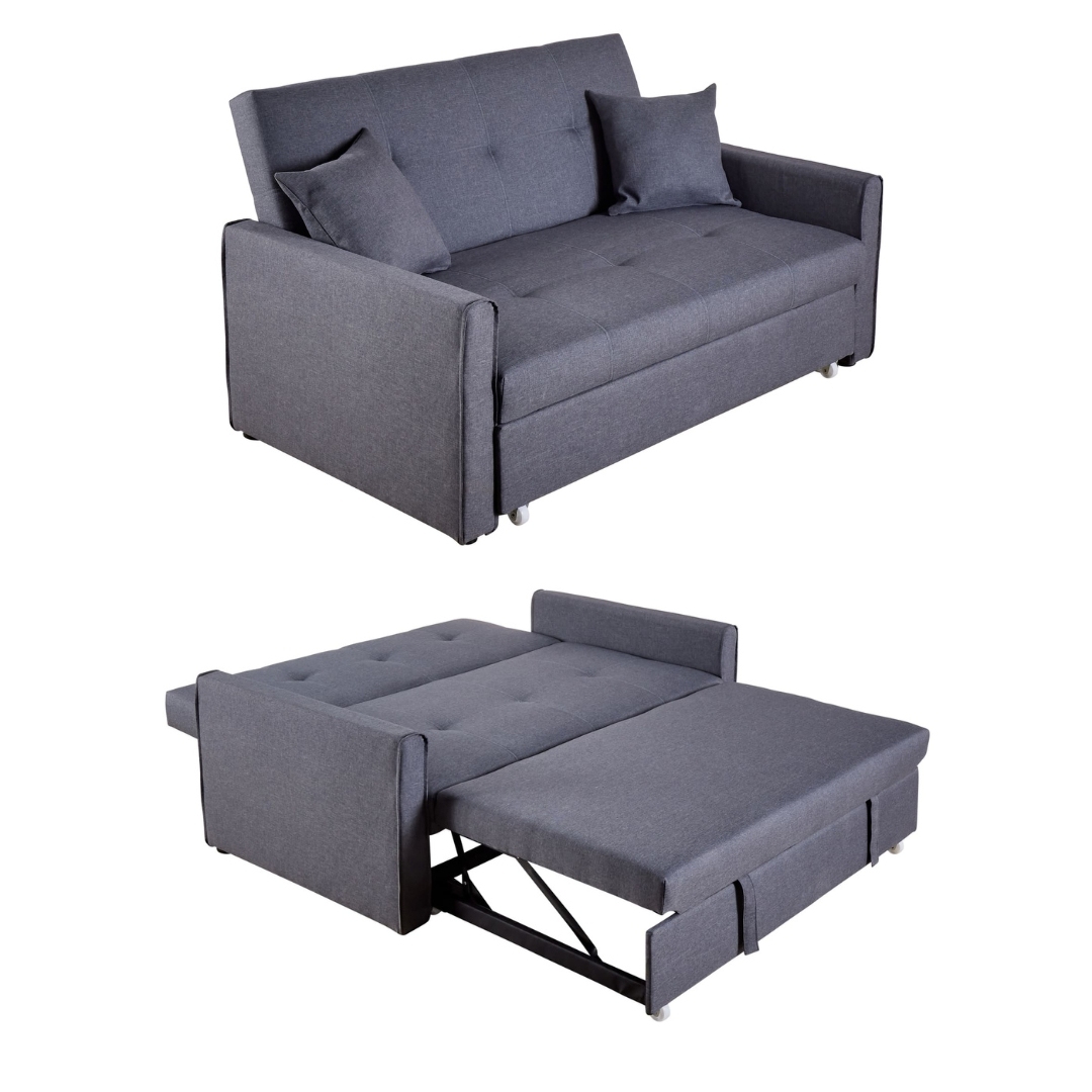 Charleston Linen Dark Grey Sofa Bed