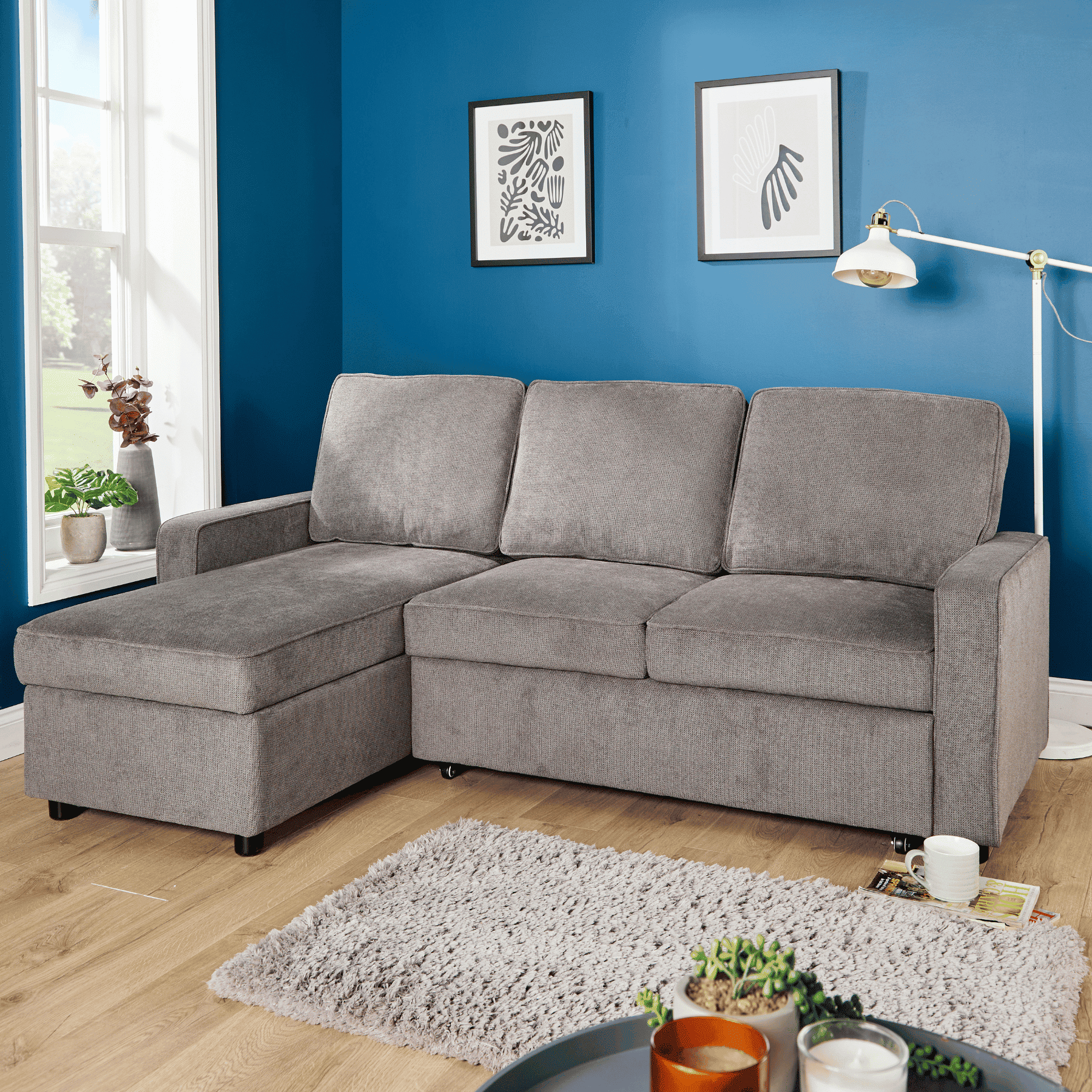 Kingston Grey Corner Sofa
