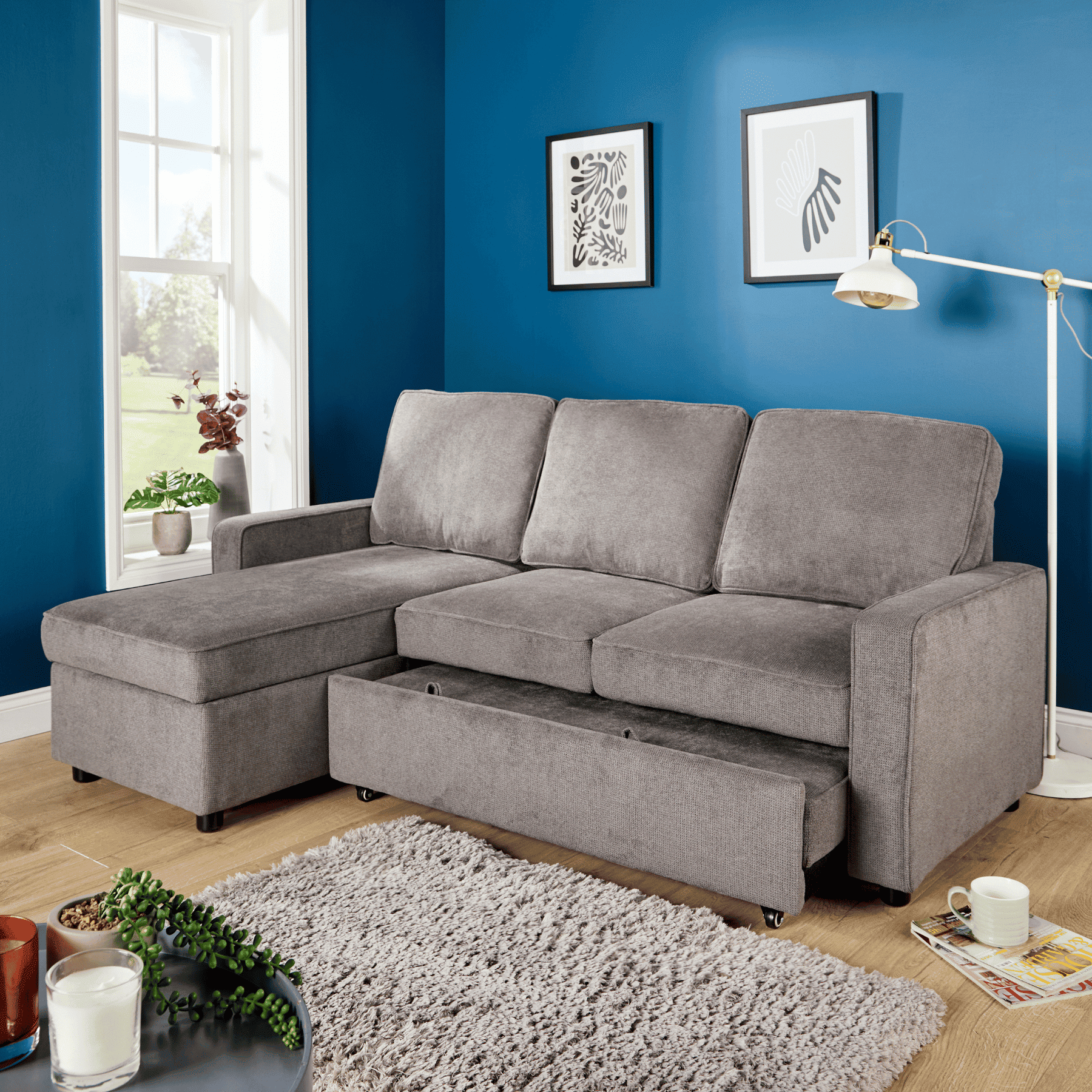 Kingston Grey Corner Sofa