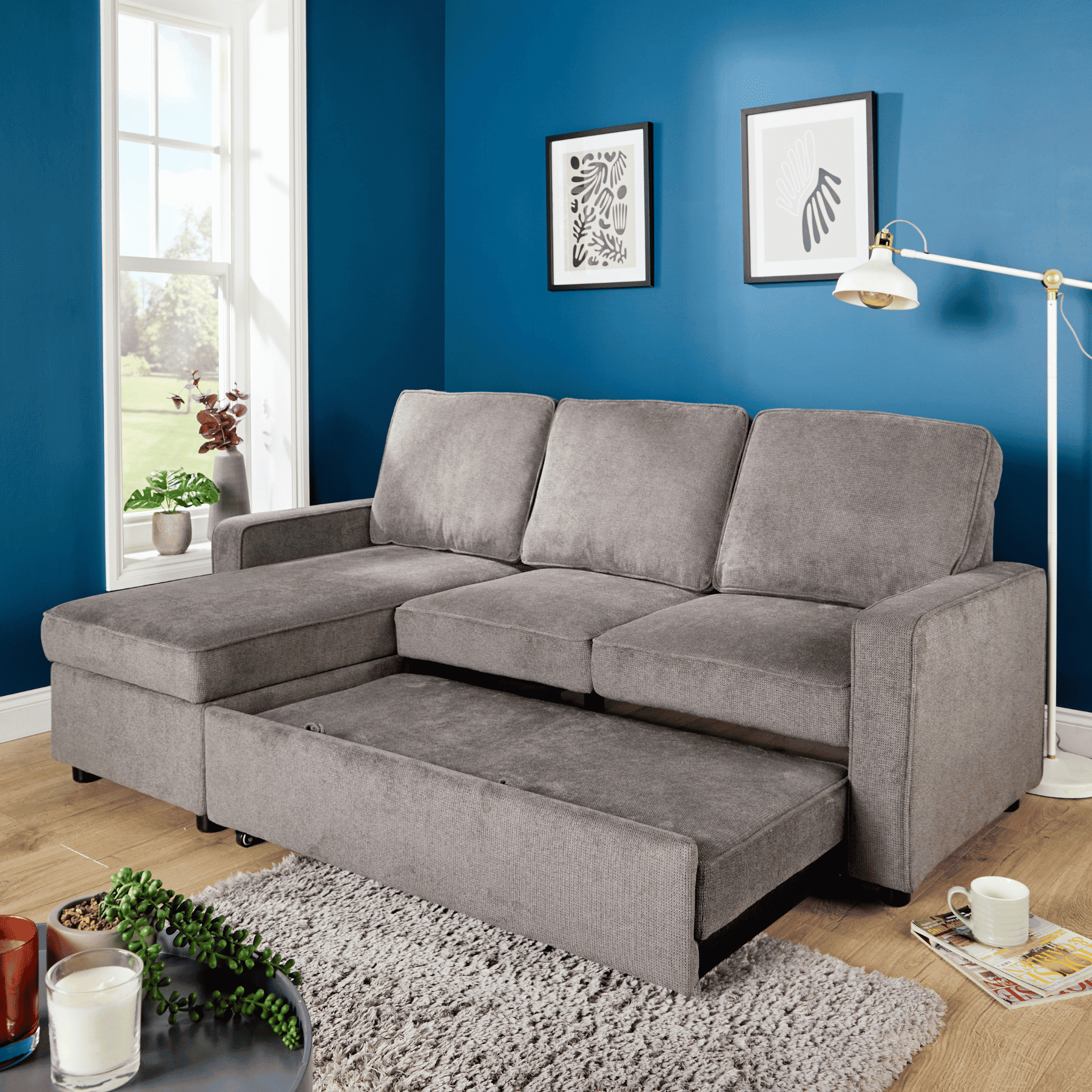 Kingston Grey Corner Sofa