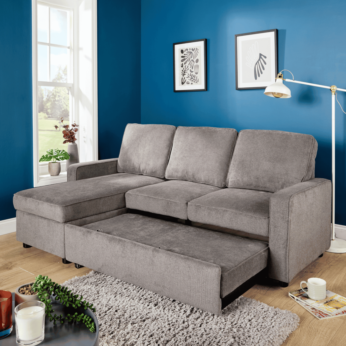 Kingston Grey Corner Sofa