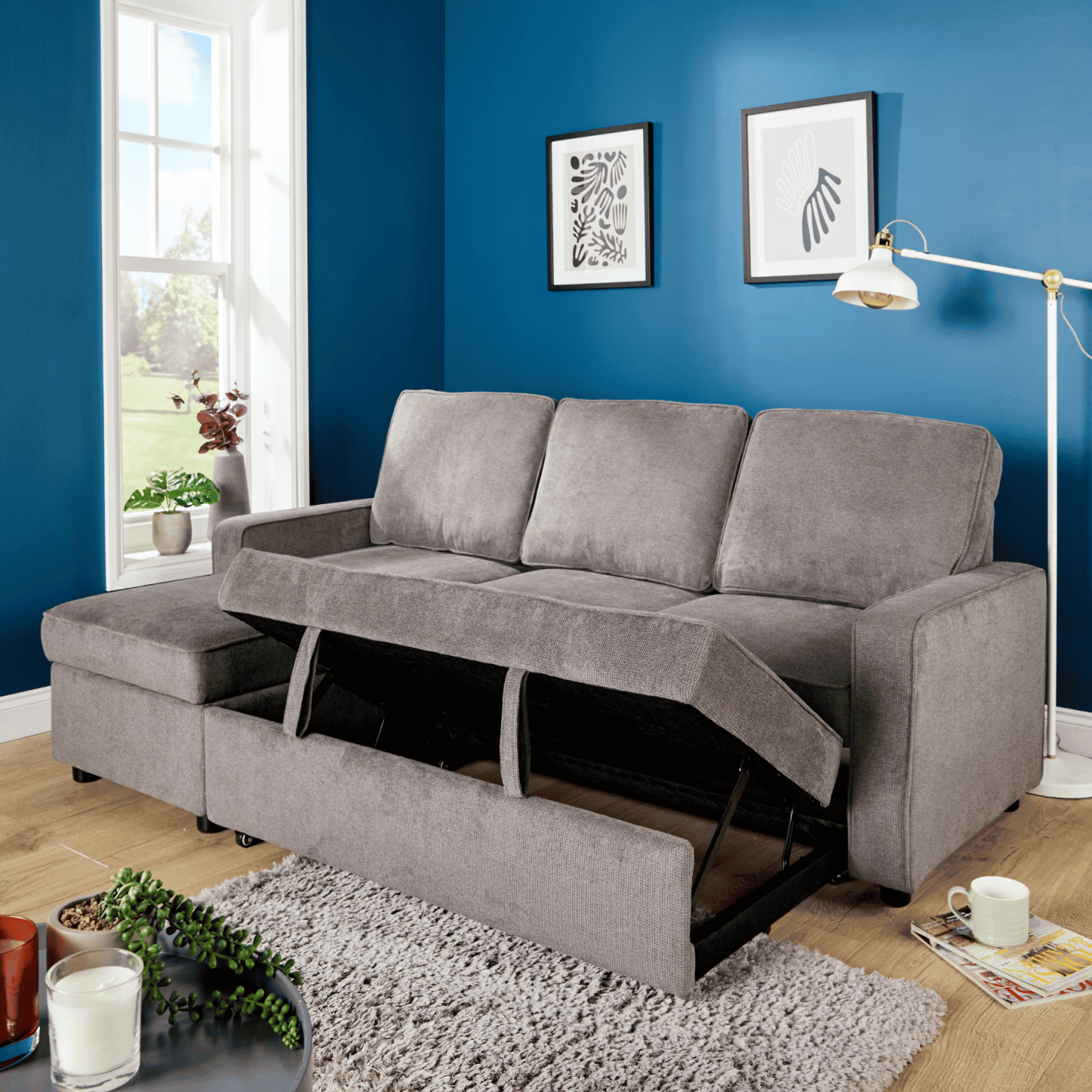 Kingston Grey Corner Sofa