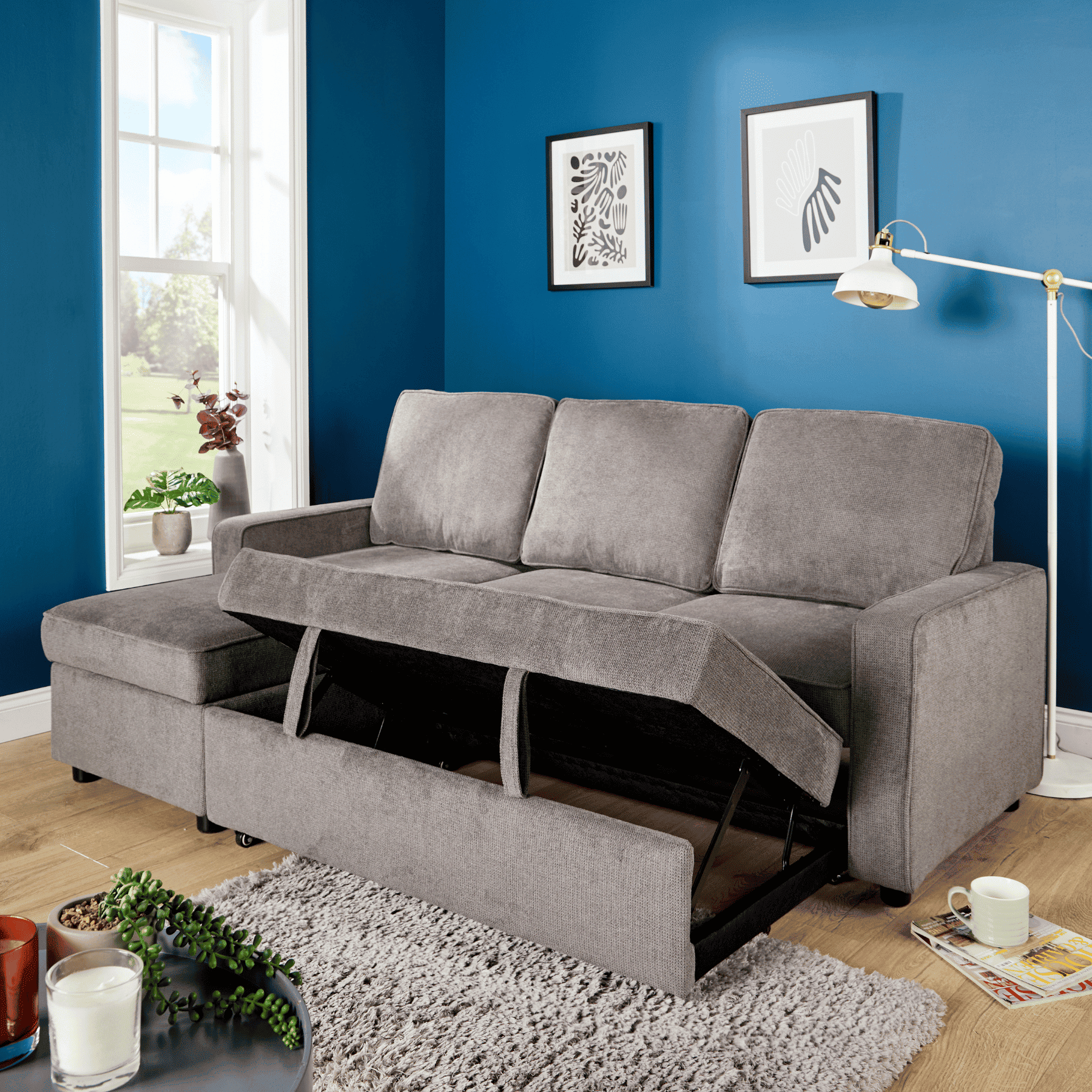 Kingston Grey Corner Sofa