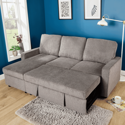 Kingston Grey Corner Sofa