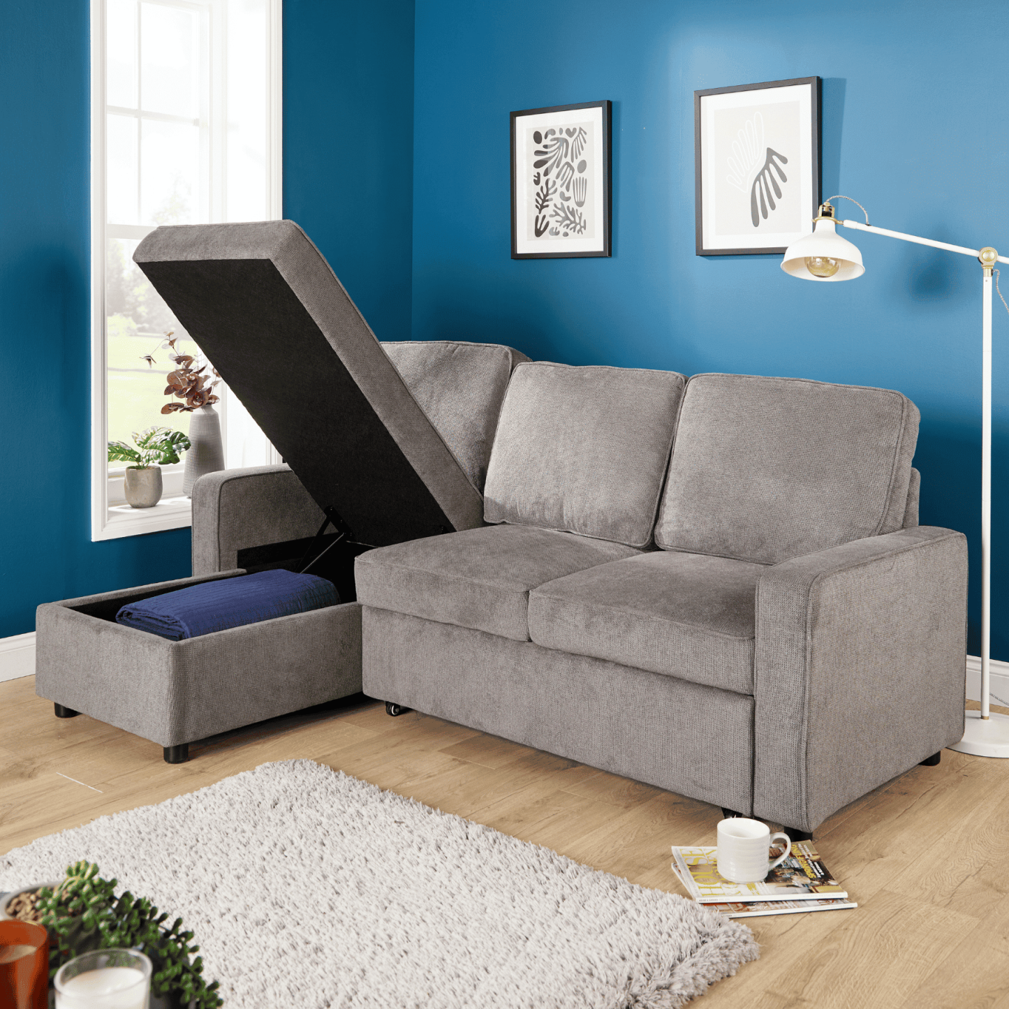 Kingston Grey Corner Sofa