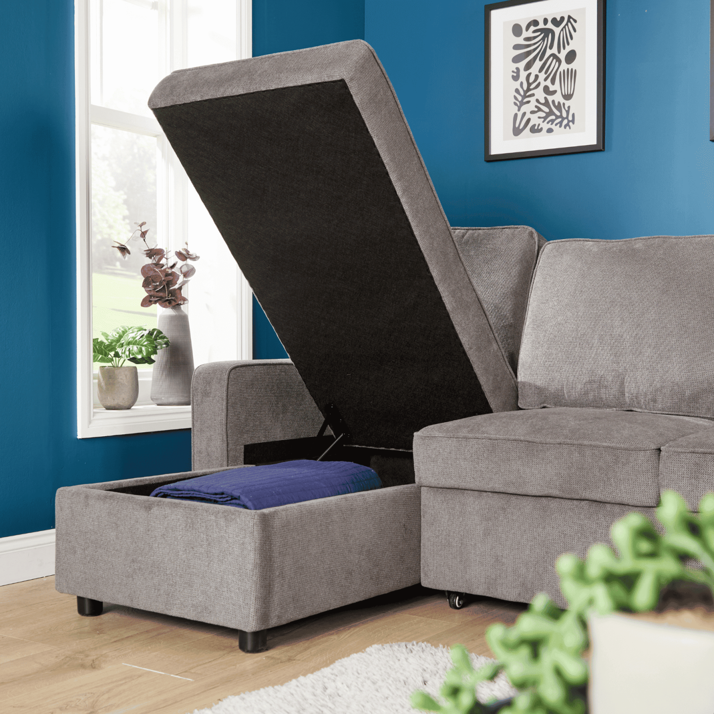 Kingston Grey Corner Sofa