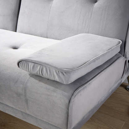 Luna Grey Velvet Sofa Bed