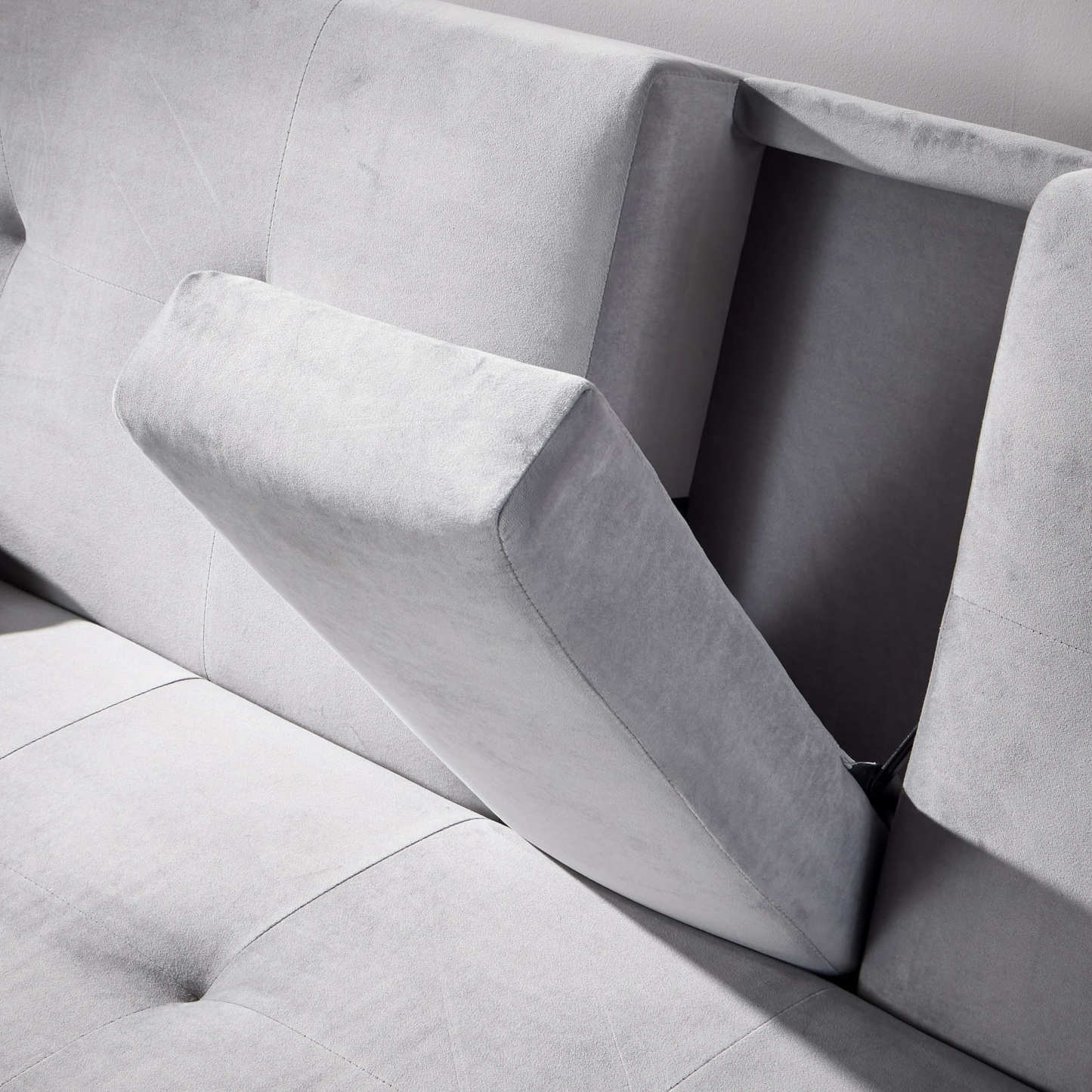 Luna Grey Velvet Sofa Bed