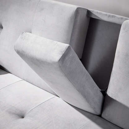 Luna Grey Velvet Sofa Bed