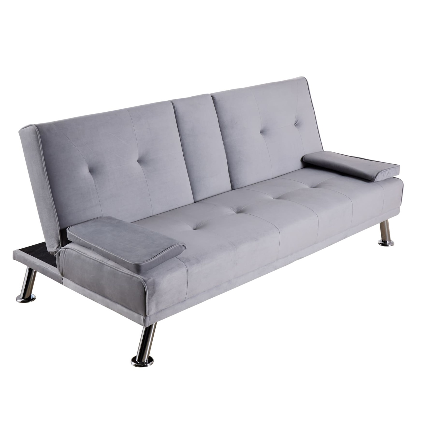 Luna Grey Velvet Sofa Bed