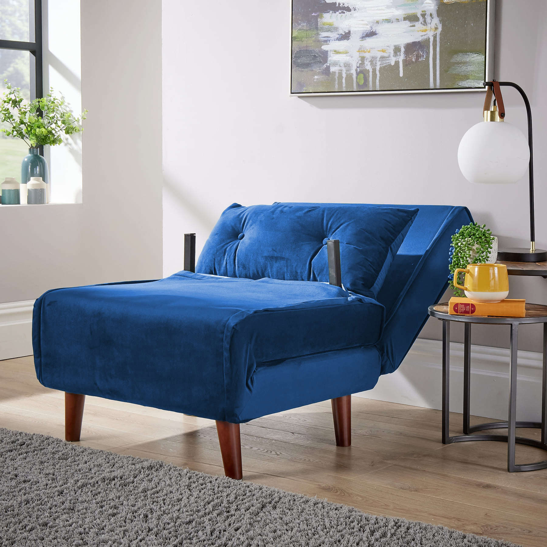 Morella Velvet Sofa Bed - Single & Double