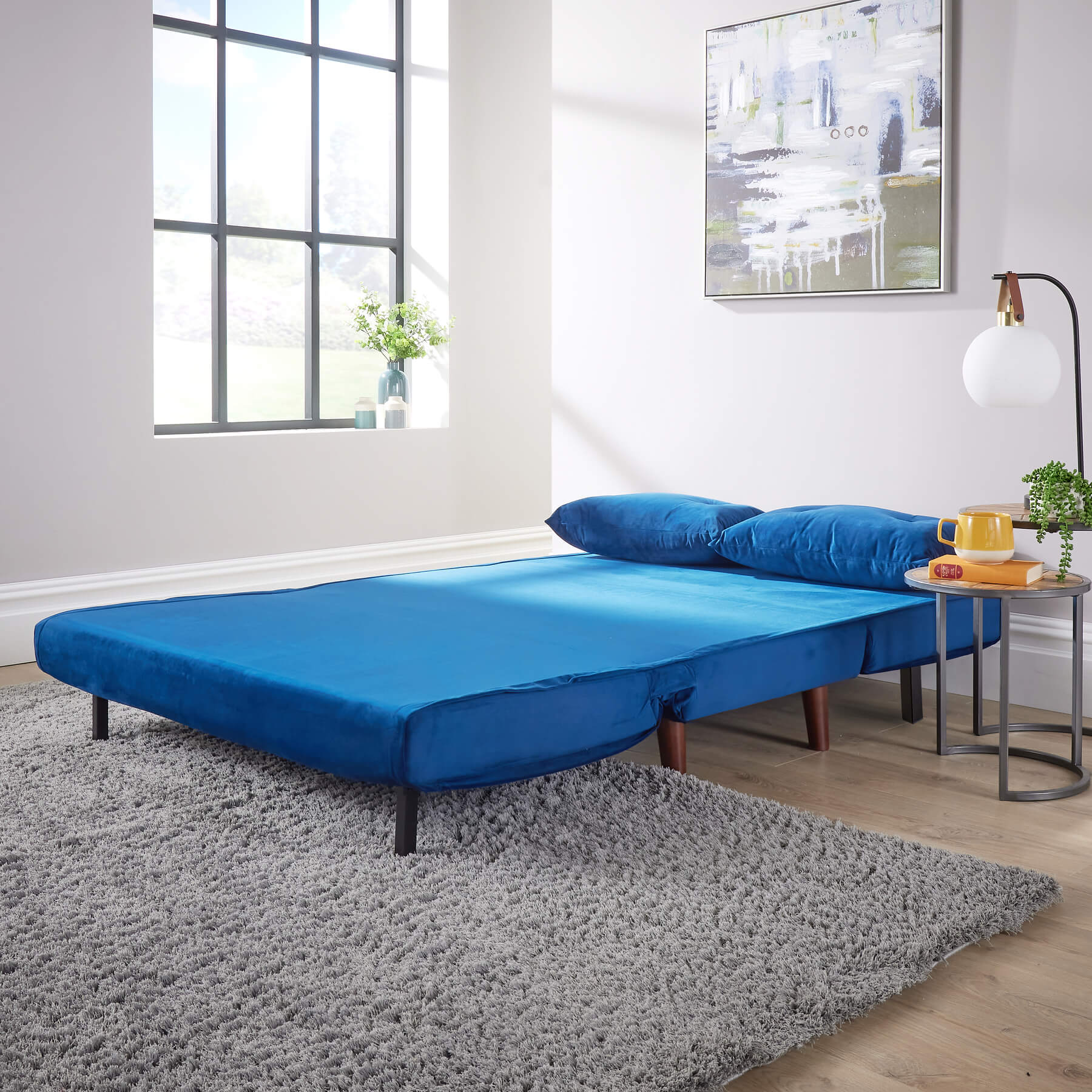 Morella Velvet Sofa Bed - Single & Double