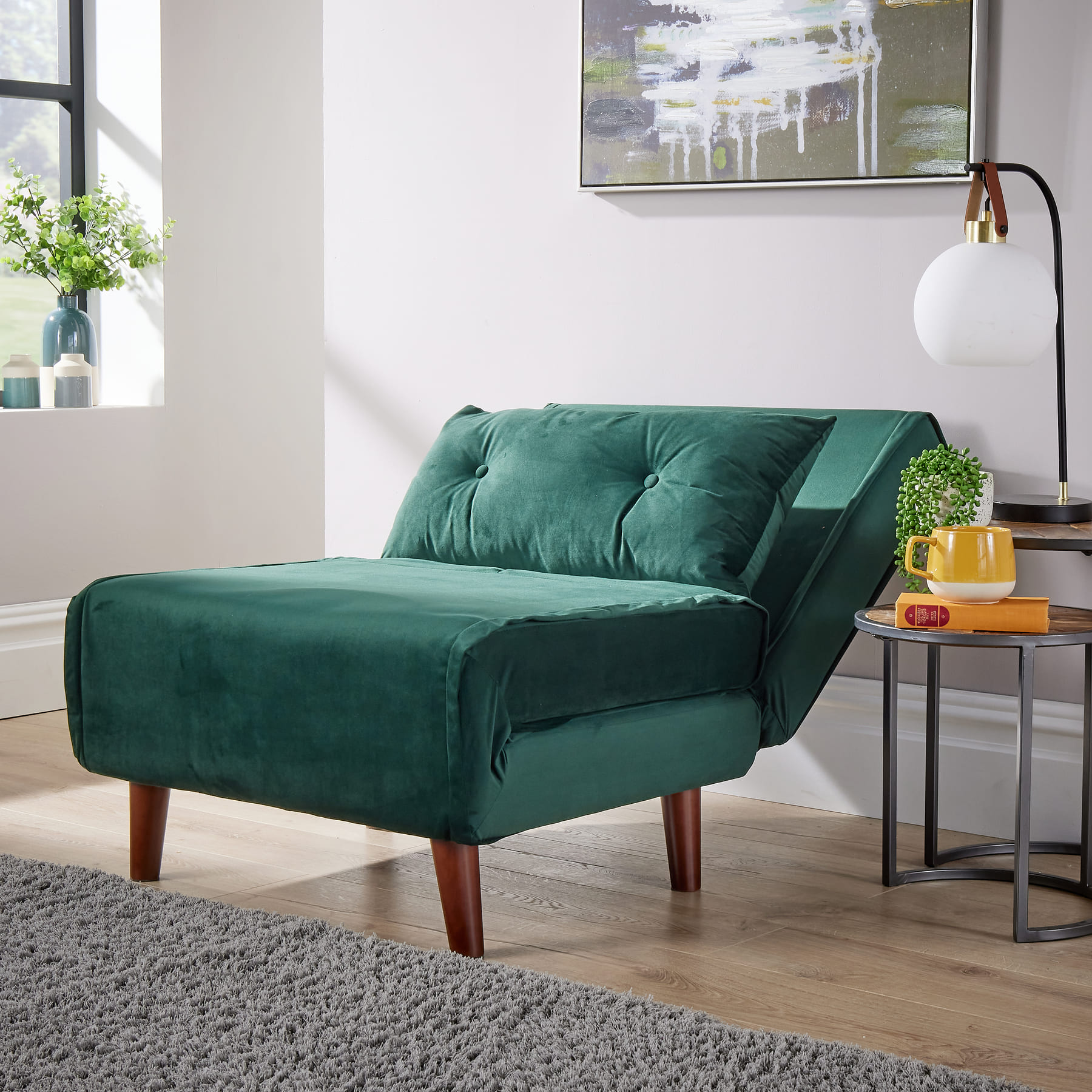 Morella Velvet Sofa Bed - Single & Double