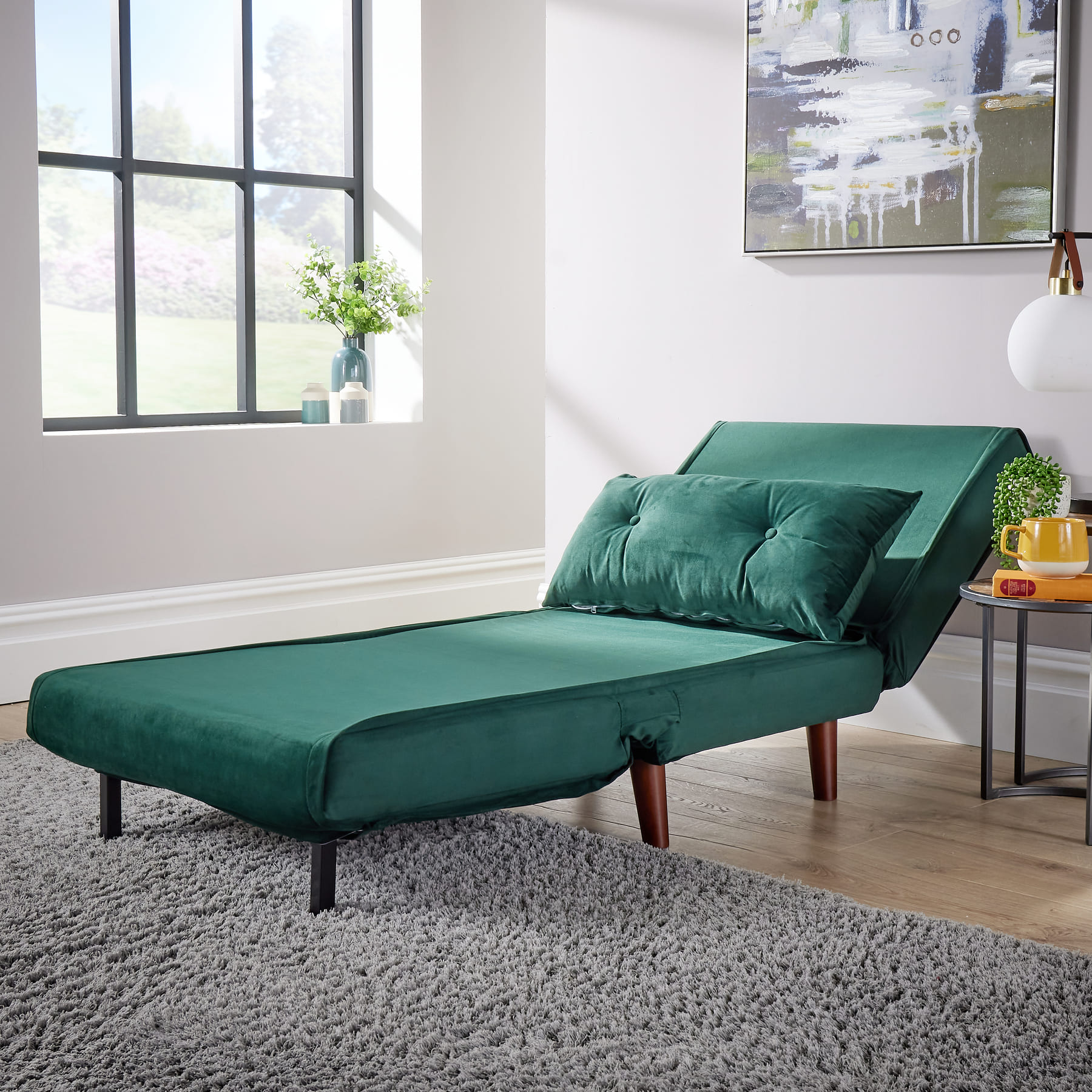 Morella Velvet Sofa Bed - Single & Double