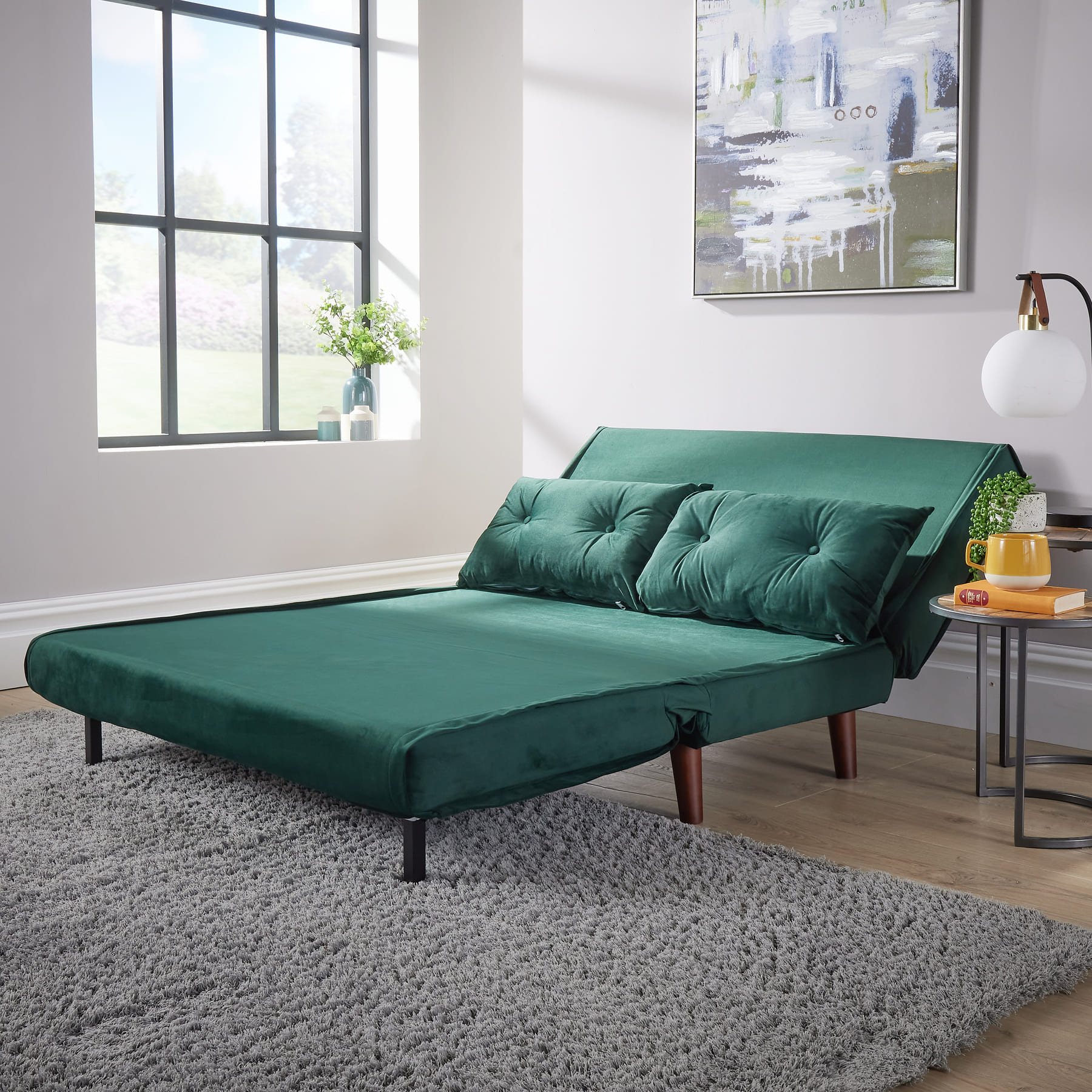 Morella Velvet Sofa Bed - Single & Double