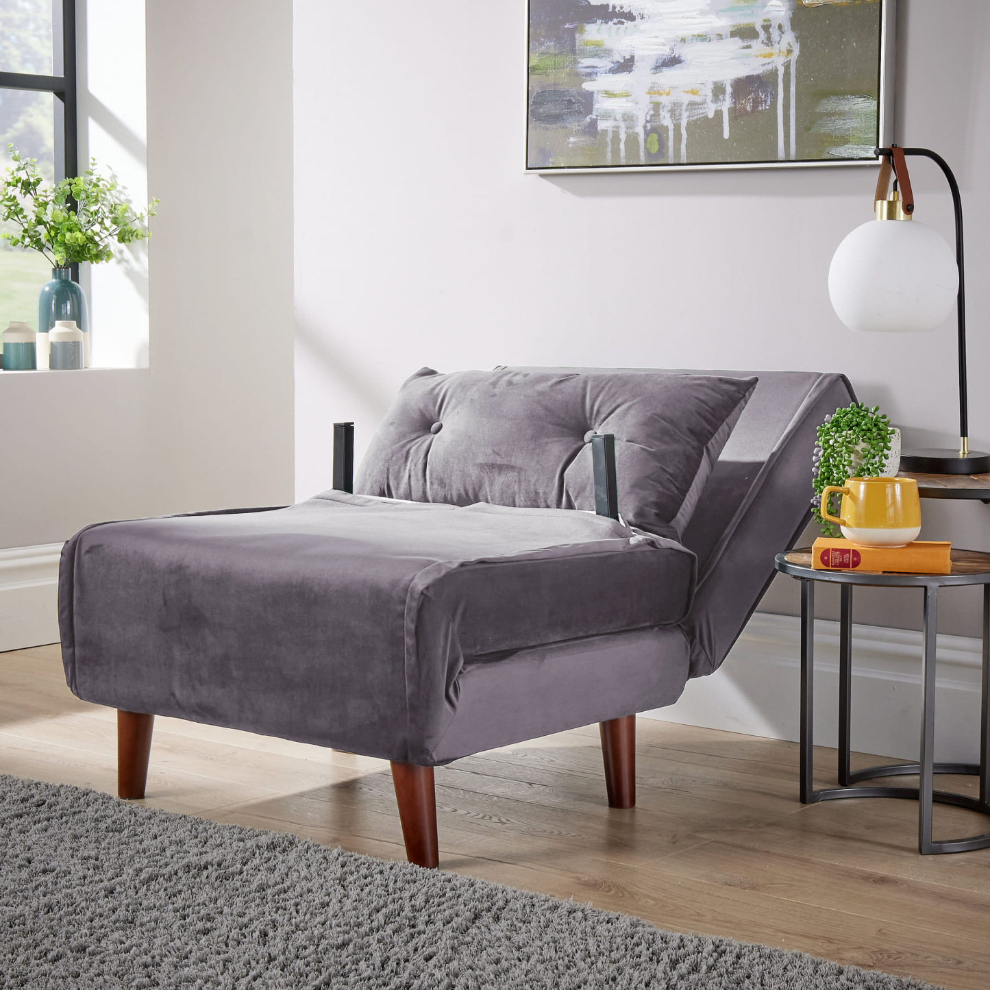 Morella Velvet Sofa Bed - Single & Double