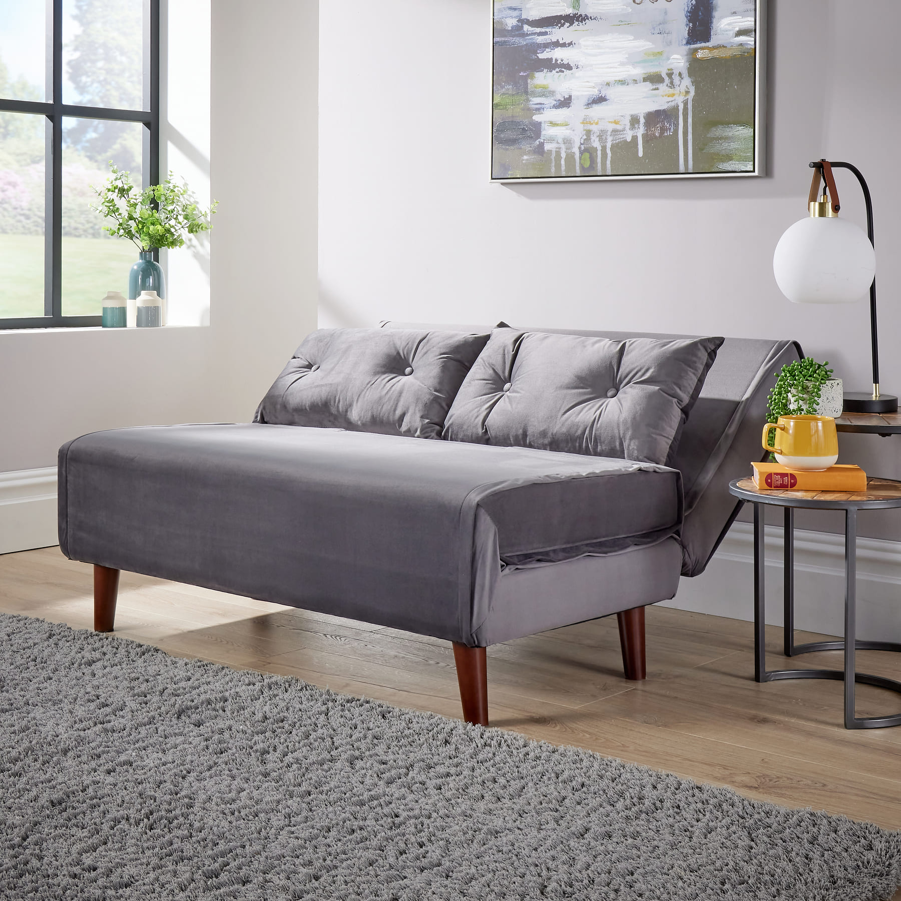 Morella Velvet Sofa Bed - Single & Double