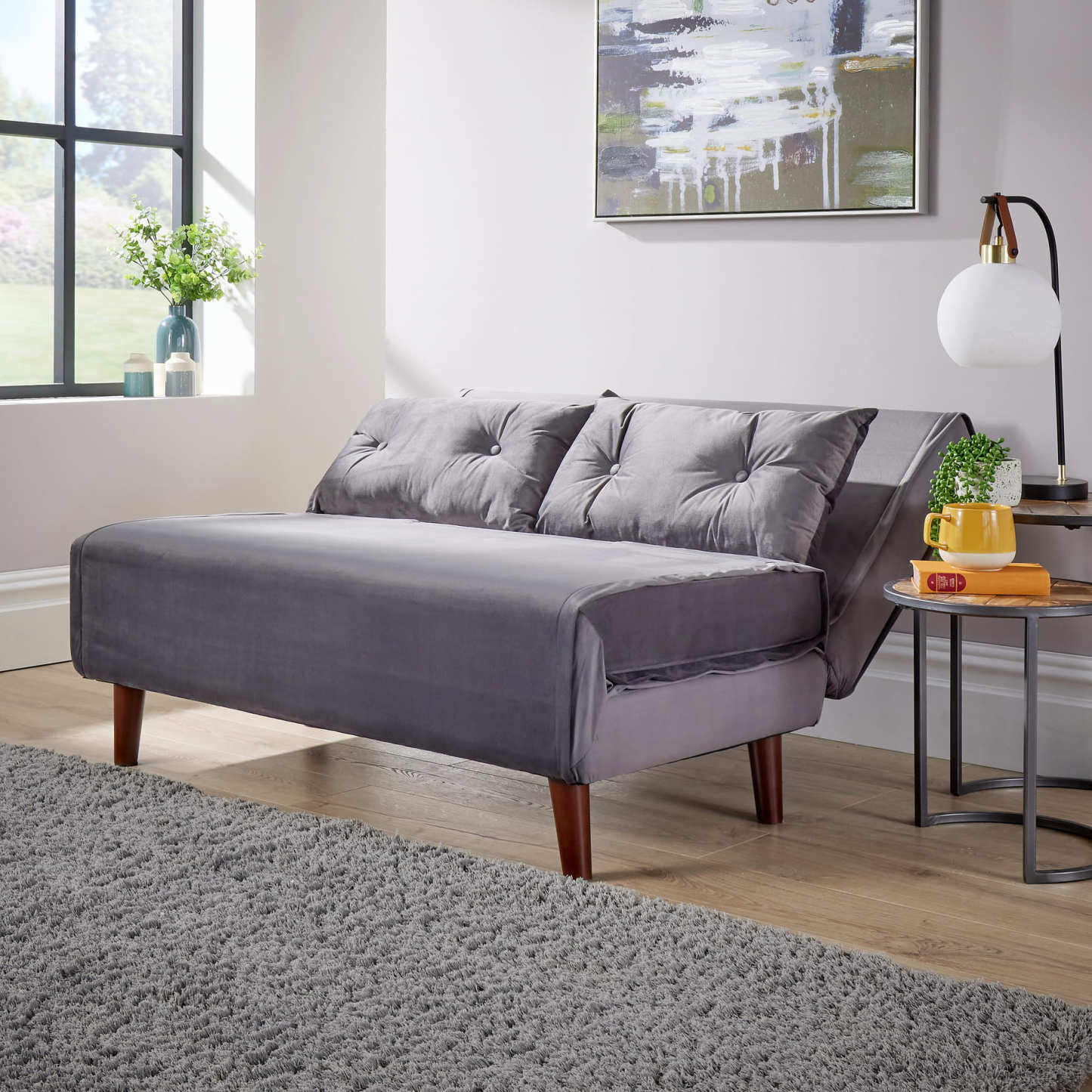 Morella Velvet Sofa Bed - Single & Double