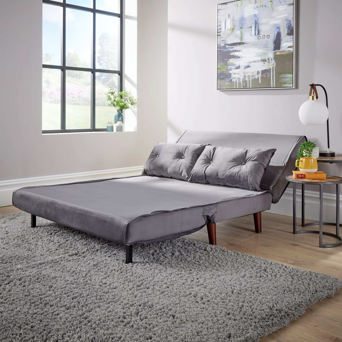 Morella Velvet Sofa Bed - Single & Double