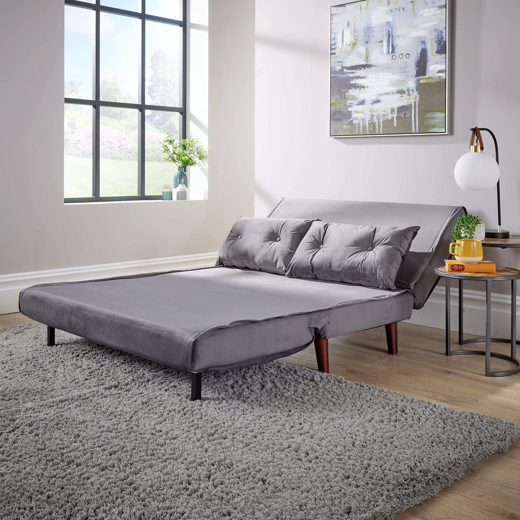 Morella Velvet Sofa Bed - Single & Double