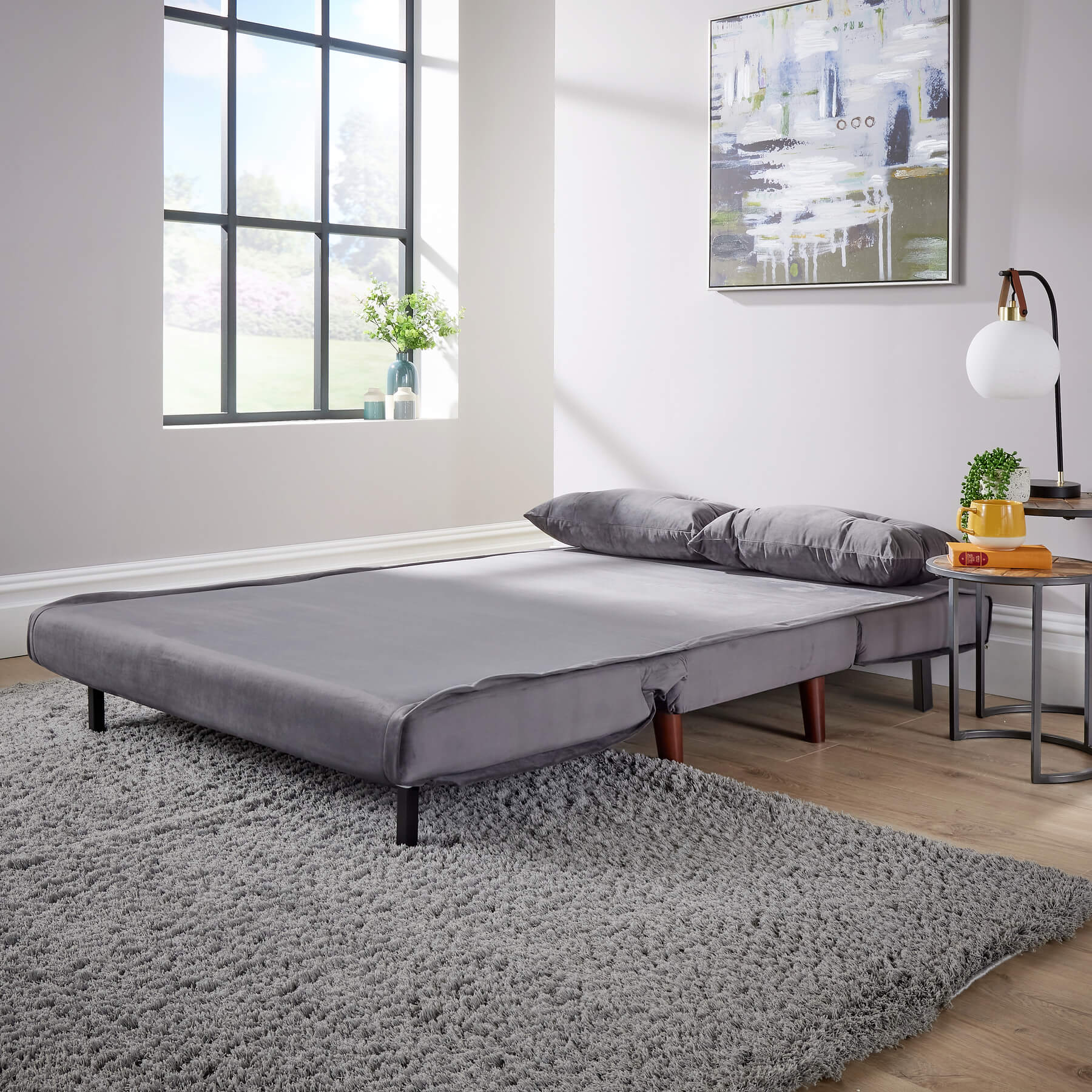 Morella Velvet Sofa Bed - Single & Double