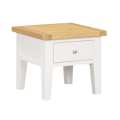 Melbourne Solid Wood Lamp Table & Storage Drawer