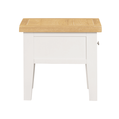 Melbourne Solid Wood Lamp Table & Storage Drawer