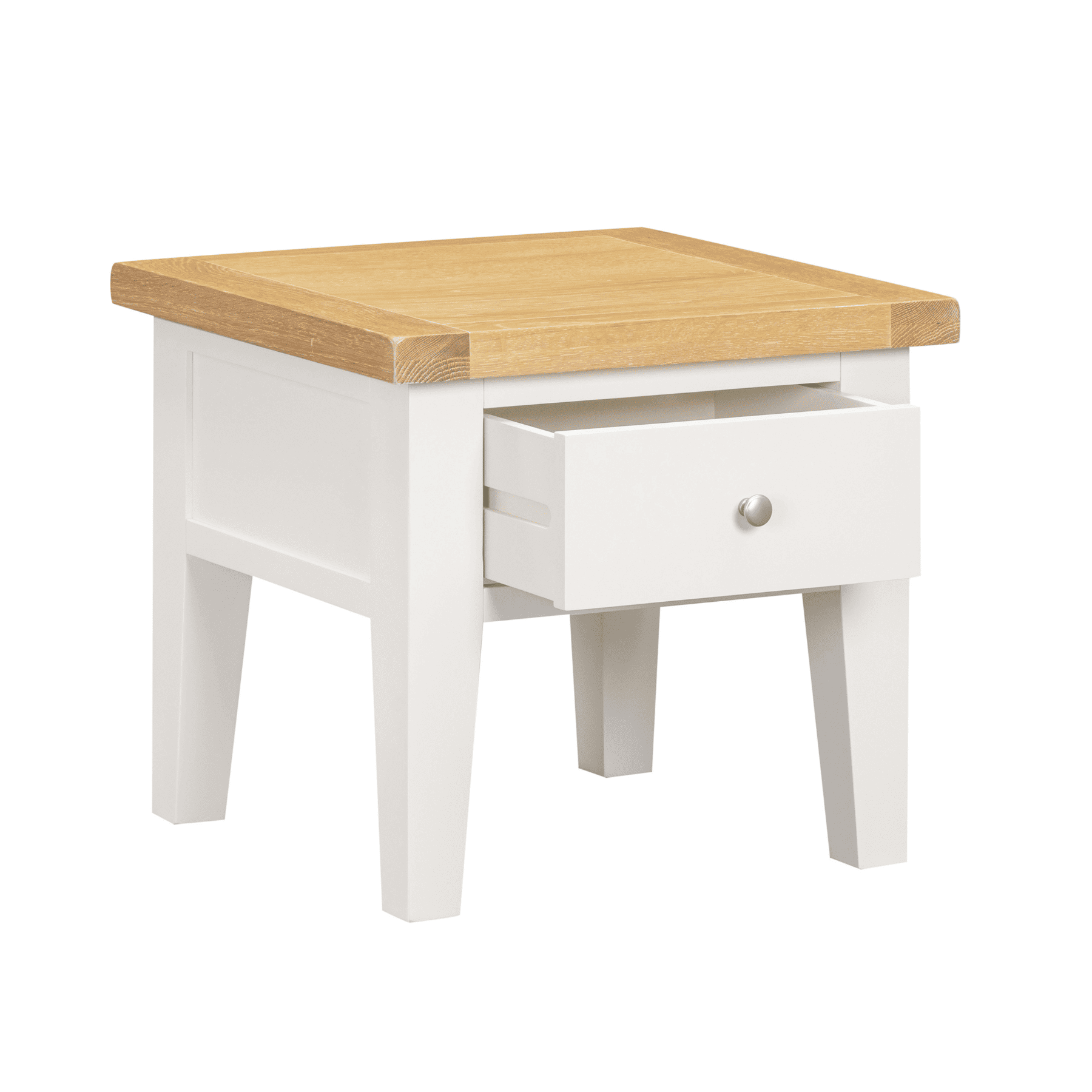Melbourne Solid Wood Lamp Table & Storage Drawer