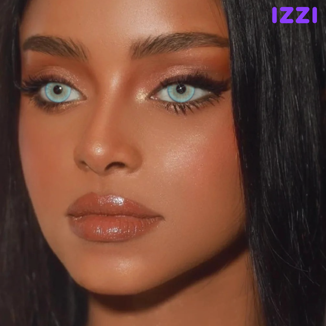 Luxe Moss Blue Colored Contact Lenses