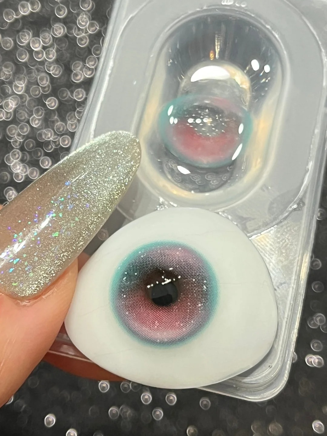 Aurra Blue-Pink Colored Contact Lenses