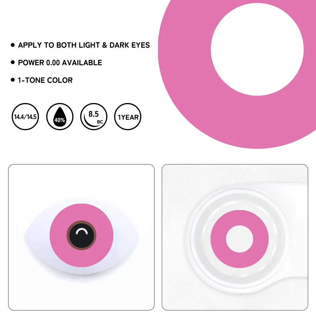 Blank Rose Red Colored Contact Lenses